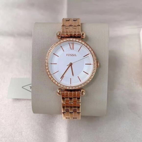 Fossil BQ3497 Tillie Three-Hand Rose Gold-Tone Stainless Steel Watch - Picture 1 of 5